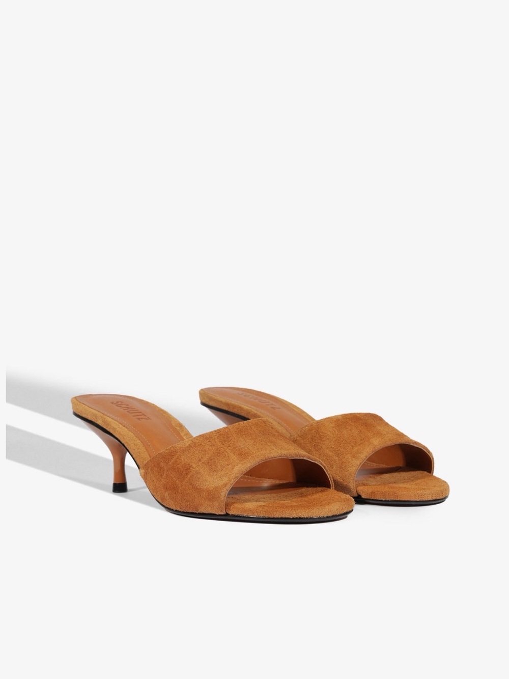 SCHUTZ Dethalia Cuoio leather Slide Mule sandals